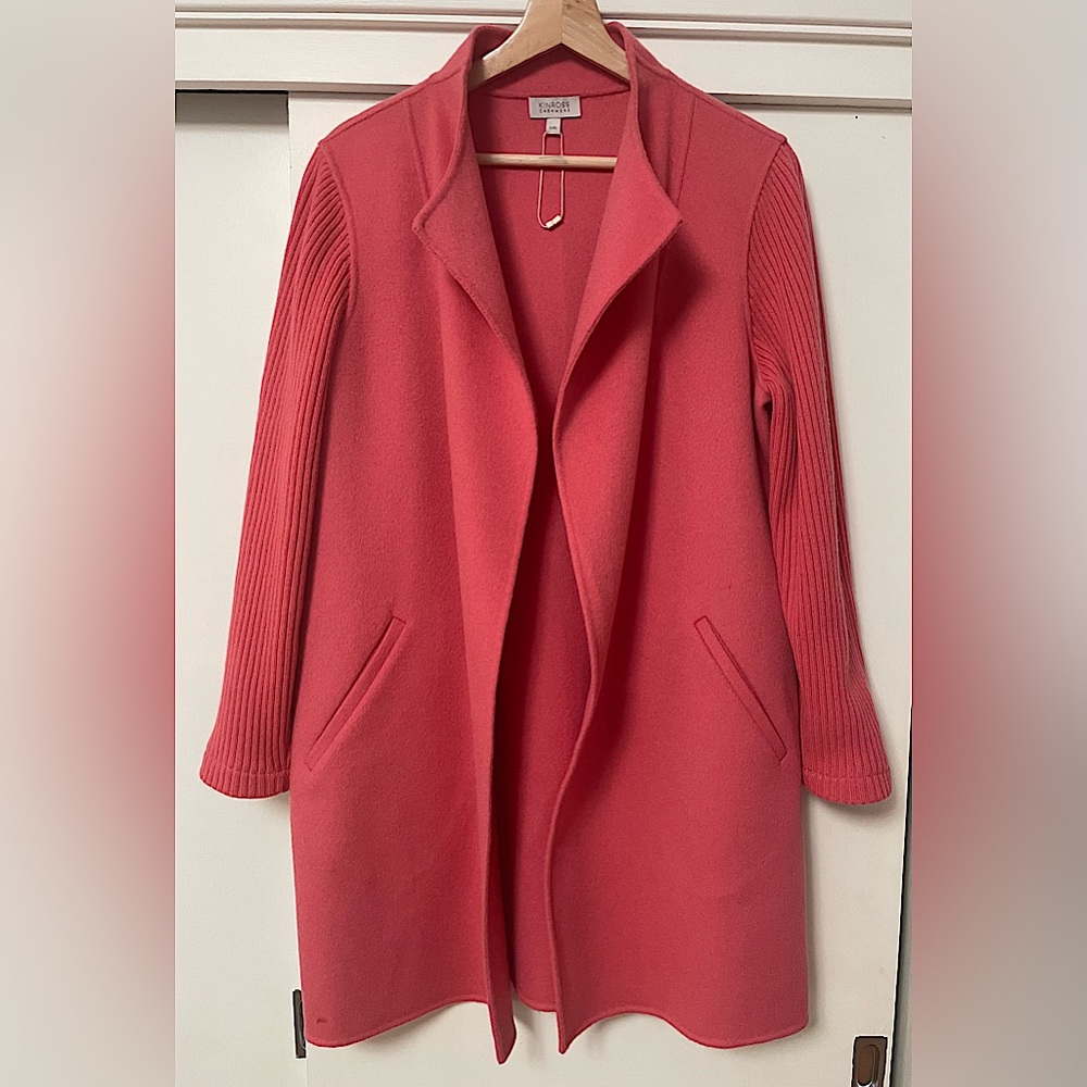 Kinross Coral Wool Cashmere Coat. Like new!